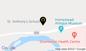 St Anthony's School in Drumheller map