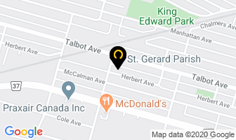 St Gerard Parish in Winnipeg map