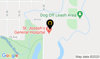 St Joseph's General Hospital in Vegreville map