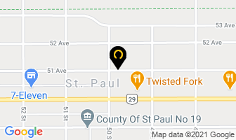 St Paul Feeder Co-Op Assoc in Armstrong map