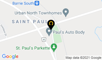 St Paul's Innisfil Cemetery Board in Barrie map