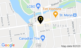 Stacey's Pizza in Saint Marys map