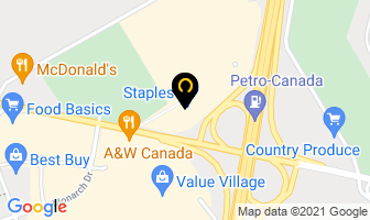 Staples in Orillia map