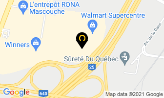 Staples Business Depot in Mascouche map