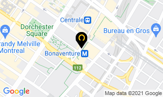 Star Bucks in Montreal map
