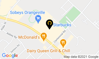Starbucks in Orangeville map