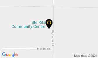 Ste Rita Community Centre in Division No. 19, Unorganized map
