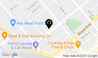 Stephen Thomas Piano Service in New Westminster map