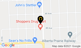 Stettler Independent in Stettler map