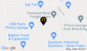 Stinger Welding Ltd in Prince George map