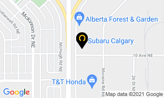 Subaru Calgary in Calgary map