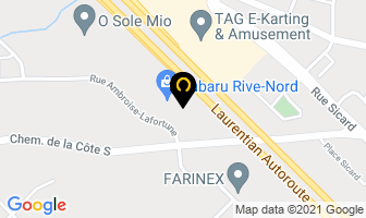 Subaru Rive-Nord in Repentigny map