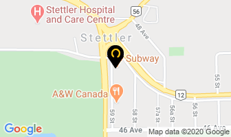 Subway in Stettler map