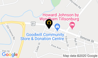 Subway in Tillsonburg map