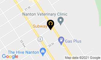 Subway in Nanton map