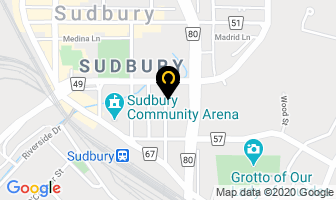 Sudbury Theatre Centre in Sudbury map