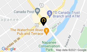Sun Life Financial in Napanee map