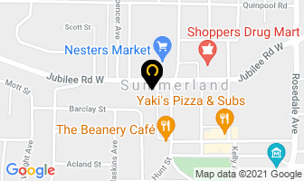 Sun-Valley Glass Inc in Summerland map