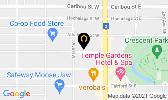 Sunlife Financial in Moose Jaw map
