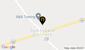 Sunnidale Corners Community Centre in Stayner map