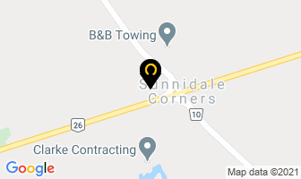 Sunnidale Corners Diner in Stayner map