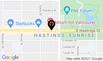 Sunrise Baptist Church in Vancouver map