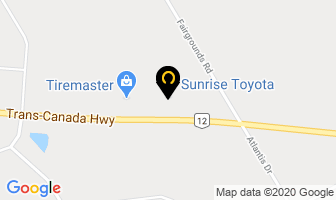 Sunrise Toyota in Orillia map