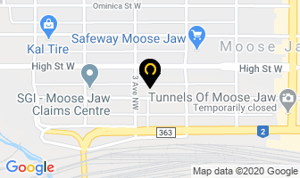 Sutherland Automotive in Moose Jaw map