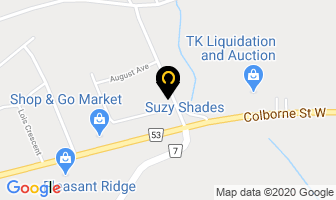 Suzy Shades in Brantford map