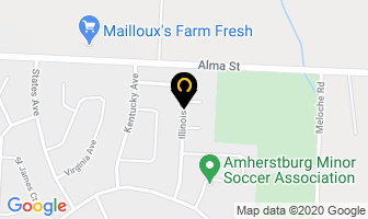 T & T Roofing Ltd in Amherstburg map