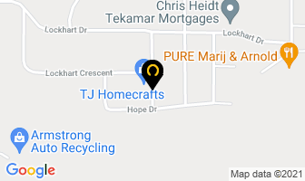 T J Homecrafts Stained Glass in Armstrong map