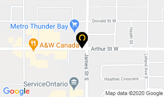 T J's Ice Cream Shoppe in Thunder Bay map