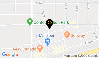 Taber Seed Cleaning Co-Op Association Ltd in Taber map