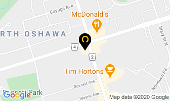 Taco Bell in Oshawa map
