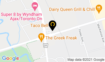 Taco Bell in Barrie map