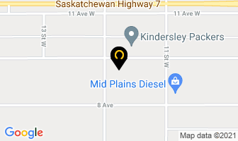 Talon Industries in Kindersley map
