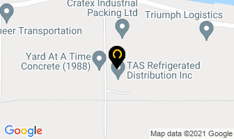 Tas Refrigerated Distribution Inc in Delta map