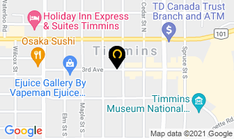 Taxi Are Us in Timmins map