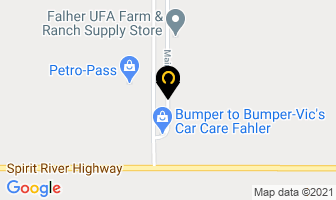 Taz Tire in Falher map
