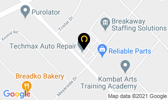 Techmax Auto Repair Inc in Mississauga map