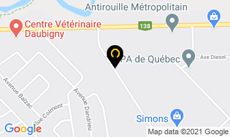 Technocolor Industrielle Inc in Ville de Québec map