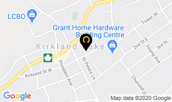 Teck Centennial Library in Kirkland Lake map