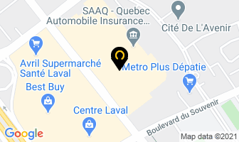 Tecnic Galeries Laval Driving School in Laval map