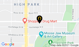 Temple Towers Office Sals in Moose Jaw map