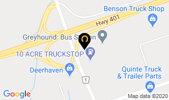 Ten Acre Truck Stop in Magog map