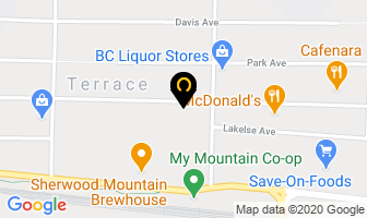 Terrace Bowling Alley Ltd in Vernon map