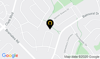 Terrier Excavating in Brampton map