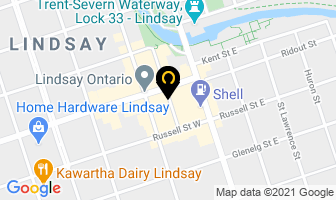 Terry's Tailor Shop in Lindsay map