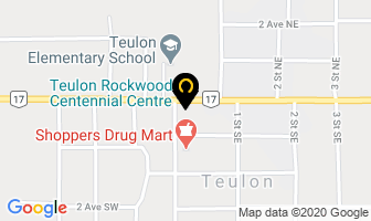 Teulon Rockwood Centennial Centre in Teulon map