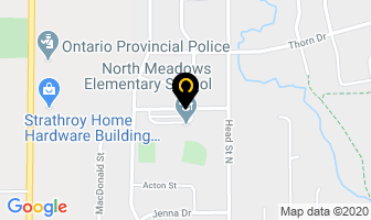 Thames Valley District School Board Elementary Schools - North Meadows in Strathroy map